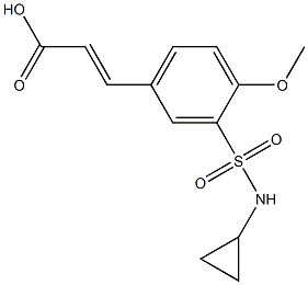 3-[3-(cyclopropylsulfamoyl)-4-methoxyphenyl]prop-2-enoic acid Structure