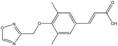 3-[3,5-dimethyl-4-(1,2,4-oxadiazol-3-ylmethoxy)phenyl]prop-2-enoic acid 구조식 이미지