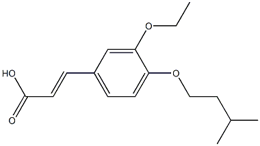 3-[3-ethoxy-4-(3-methylbutoxy)phenyl]prop-2-enoic acid 구조식 이미지