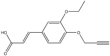 3-[3-ethoxy-4-(prop-2-yn-1-yloxy)phenyl]prop-2-enoic acid Structure