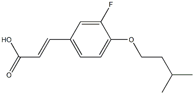 3-[3-fluoro-4-(3-methylbutoxy)phenyl]prop-2-enoic acid Structure