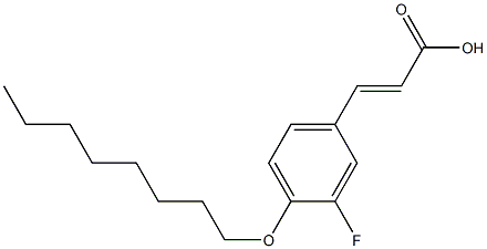3-[3-fluoro-4-(octyloxy)phenyl]prop-2-enoic acid 구조식 이미지