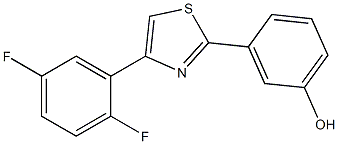 3-[4-(2,5-difluorophenyl)-1,3-thiazol-2-yl]phenol 구조식 이미지