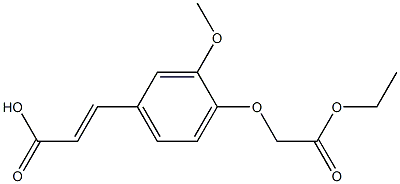 3-[4-(2-ethoxy-2-oxoethoxy)-3-methoxyphenyl]prop-2-enoic acid 구조식 이미지