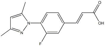 3-[4-(3,5-dimethyl-1H-pyrazol-1-yl)-3-fluorophenyl]prop-2-enoic acid 구조식 이미지