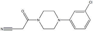 3-[4-(3-chlorophenyl)piperazin-1-yl]-3-oxopropanenitrile 구조식 이미지