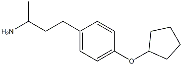 3-[4-(cyclopentyloxy)phenyl]-1-methylpropylamine 구조식 이미지