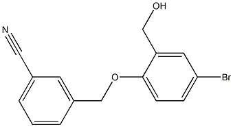 3-[4-bromo-2-(hydroxymethyl)phenoxymethyl]benzonitrile 구조식 이미지