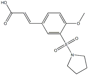 3-[4-methoxy-3-(pyrrolidine-1-sulfonyl)phenyl]prop-2-enoic acid Structure