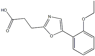 3-[5-(2-ethoxyphenyl)-1,3-oxazol-2-yl]propanoic acid 구조식 이미지