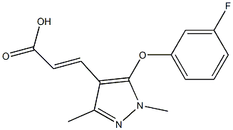 3-[5-(3-fluorophenoxy)-1,3-dimethyl-1H-pyrazol-4-yl]prop-2-enoic acid Structure