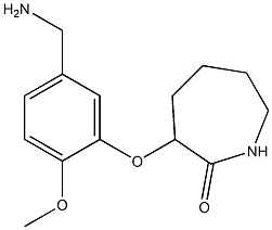 3-[5-(aminomethyl)-2-methoxyphenoxy]azepan-2-one Structure