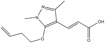 3-[5-(but-3-en-1-yloxy)-1,3-dimethyl-1H-pyrazol-4-yl]prop-2-enoic acid Structure