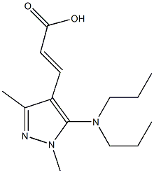 3-[5-(dipropylamino)-1,3-dimethyl-1H-pyrazol-4-yl]prop-2-enoic acid Structure