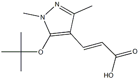 3-[5-(tert-butoxy)-1,3-dimethyl-1H-pyrazol-4-yl]prop-2-enoic acid 구조식 이미지