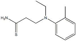 3-[ethyl(2-methylphenyl)amino]propanethioamide Structure