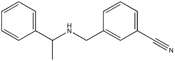 3-{[(1-phenylethyl)amino]methyl}benzonitrile Structure