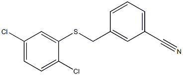 3-{[(2,5-dichlorophenyl)sulfanyl]methyl}benzonitrile Structure