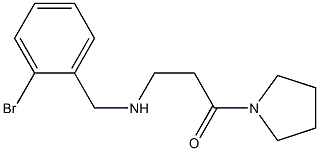 3-{[(2-bromophenyl)methyl]amino}-1-(pyrrolidin-1-yl)propan-1-one Structure