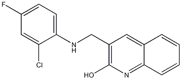 3-{[(2-chloro-4-fluorophenyl)amino]methyl}quinolin-2-ol Structure