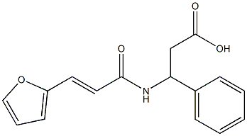 3-{[(2E)-3-(2-furyl)prop-2-enoyl]amino}-3-phenylpropanoic acid 구조식 이미지