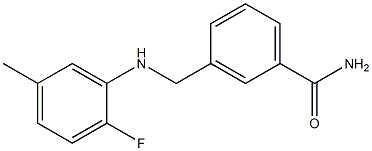 3-{[(2-fluoro-5-methylphenyl)amino]methyl}benzamide 구조식 이미지