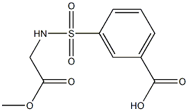 3-{[(2-methoxy-2-oxoethyl)amino]sulfonyl}benzoic acid 구조식 이미지