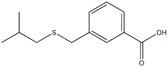 3-{[(2-methylpropyl)sulfanyl]methyl}benzoic acid 구조식 이미지