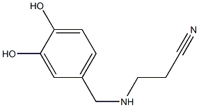 3-{[(3,4-dihydroxyphenyl)methyl]amino}propanenitrile Structure