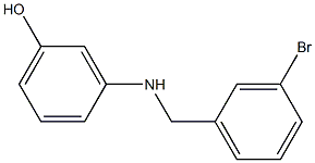 3-{[(3-bromophenyl)methyl]amino}phenol Structure