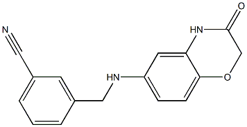 3-{[(3-oxo-3,4-dihydro-2H-1,4-benzoxazin-6-yl)amino]methyl}benzonitrile 구조식 이미지