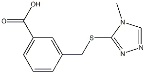 3-{[(4-methyl-4H-1,2,4-triazol-3-yl)thio]methyl}benzoic acid Structure