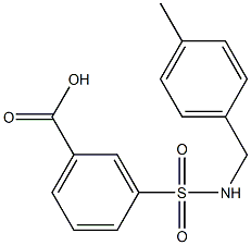 3-{[(4-methylphenyl)methyl]sulfamoyl}benzoic acid Structure