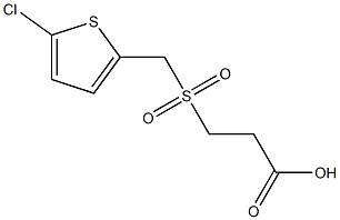 3-{[(5-chlorothien-2-yl)methyl]sulfonyl}propanoic acid Structure