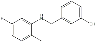 3-{[(5-fluoro-2-methylphenyl)amino]methyl}phenol Structure