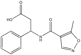 3-{[(5-methylisoxazol-4-yl)carbonyl]amino}-3-phenylpropanoic acid 구조식 이미지