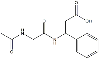3-{[(acetylamino)acetyl]amino}-3-phenylpropanoic acid Structure