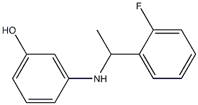 3-{[1-(2-fluorophenyl)ethyl]amino}phenol Structure