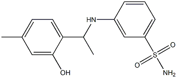 3-{[1-(2-hydroxy-4-methylphenyl)ethyl]amino}benzene-1-sulfonamide Structure