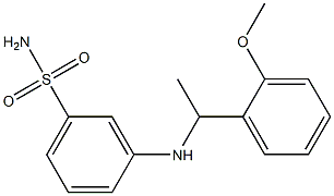 3-{[1-(2-methoxyphenyl)ethyl]amino}benzene-1-sulfonamide 구조식 이미지