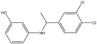 3-{[1-(3,4-dichlorophenyl)ethyl]amino}phenol Structure