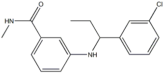 3-{[1-(3-chlorophenyl)propyl]amino}-N-methylbenzamide 구조식 이미지