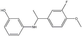 3-{[1-(3-fluoro-4-methoxyphenyl)ethyl]amino}phenol 구조식 이미지