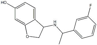 3-{[1-(3-fluorophenyl)ethyl]amino}-2,3-dihydro-1-benzofuran-6-ol 구조식 이미지