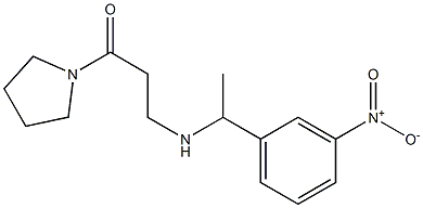 3-{[1-(3-nitrophenyl)ethyl]amino}-1-(pyrrolidin-1-yl)propan-1-one Structure