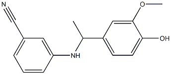 3-{[1-(4-hydroxy-3-methoxyphenyl)ethyl]amino}benzonitrile Structure