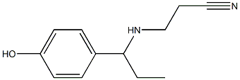 3-{[1-(4-hydroxyphenyl)propyl]amino}propanenitrile Structure