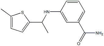 3-{[1-(5-methylthiophen-2-yl)ethyl]amino}benzamide 구조식 이미지