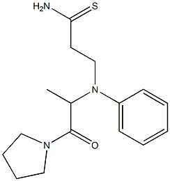 3-{[1-oxo-1-(pyrrolidin-1-yl)propan-2-yl](phenyl)amino}propanethioamide Structure