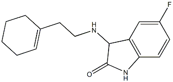 3-{[2-(cyclohex-1-en-1-yl)ethyl]amino}-5-fluoro-2,3-dihydro-1H-indol-2-one 구조식 이미지